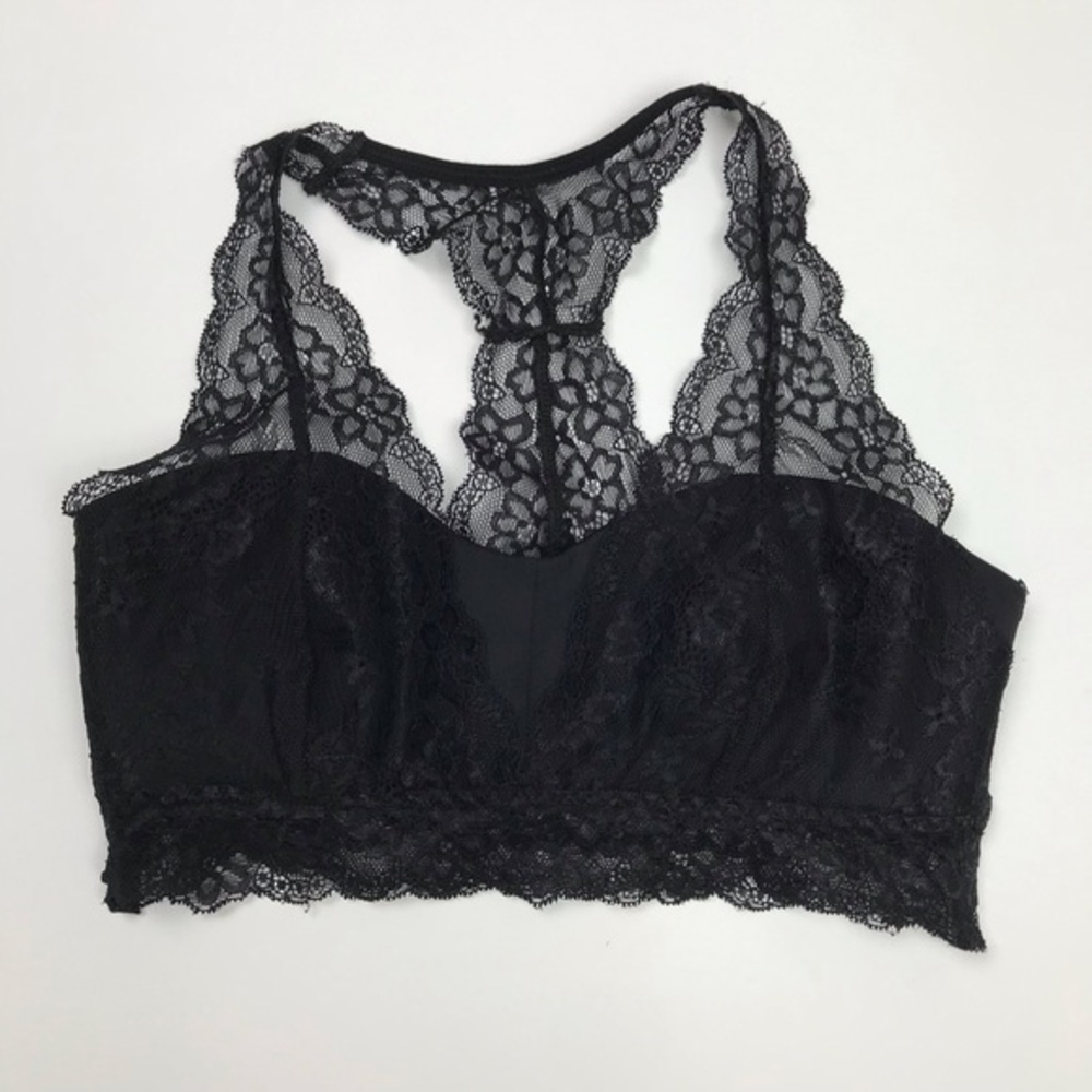 Black lace bralette